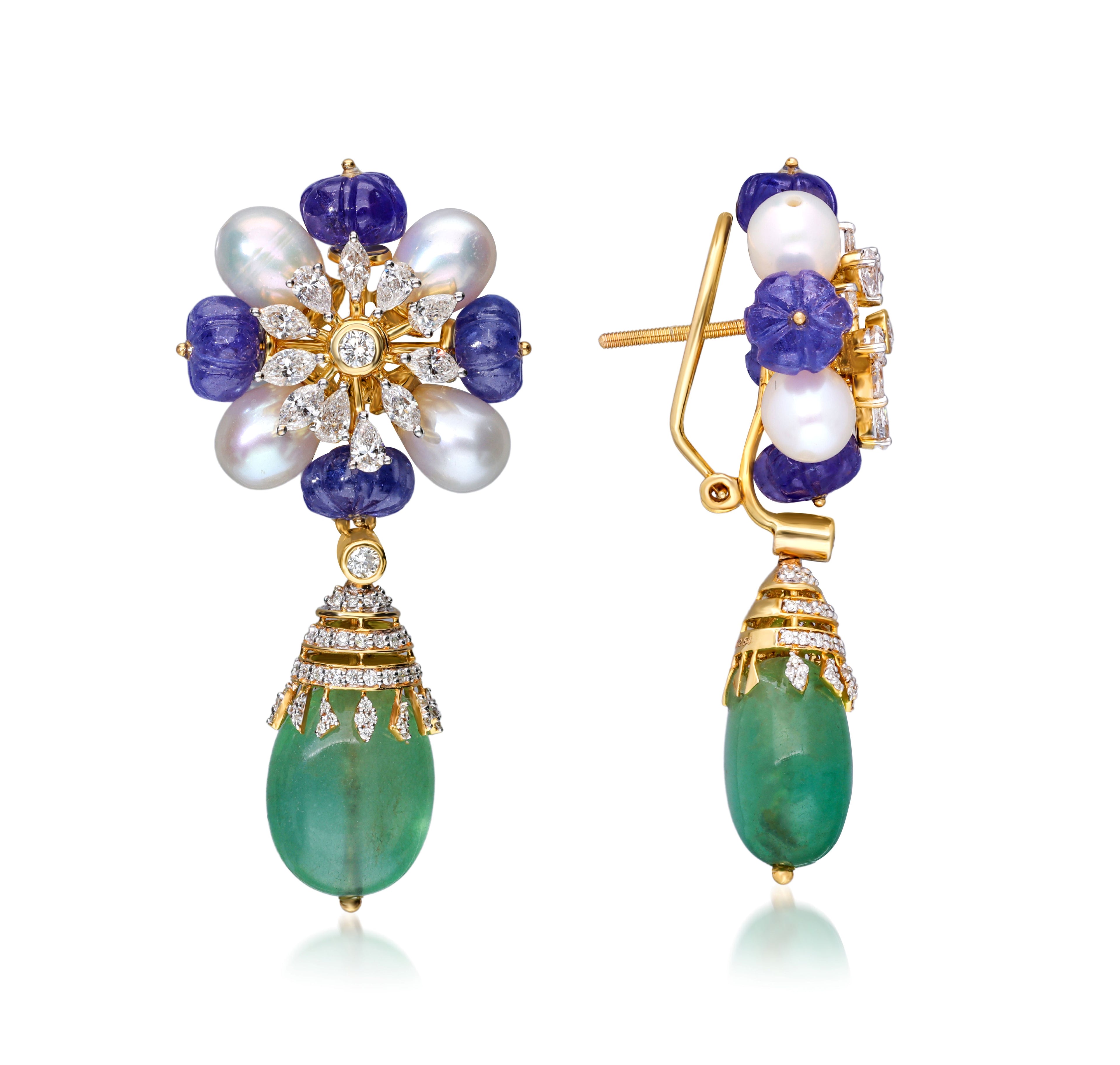 Tanzanite & Emerald Dynasty Set