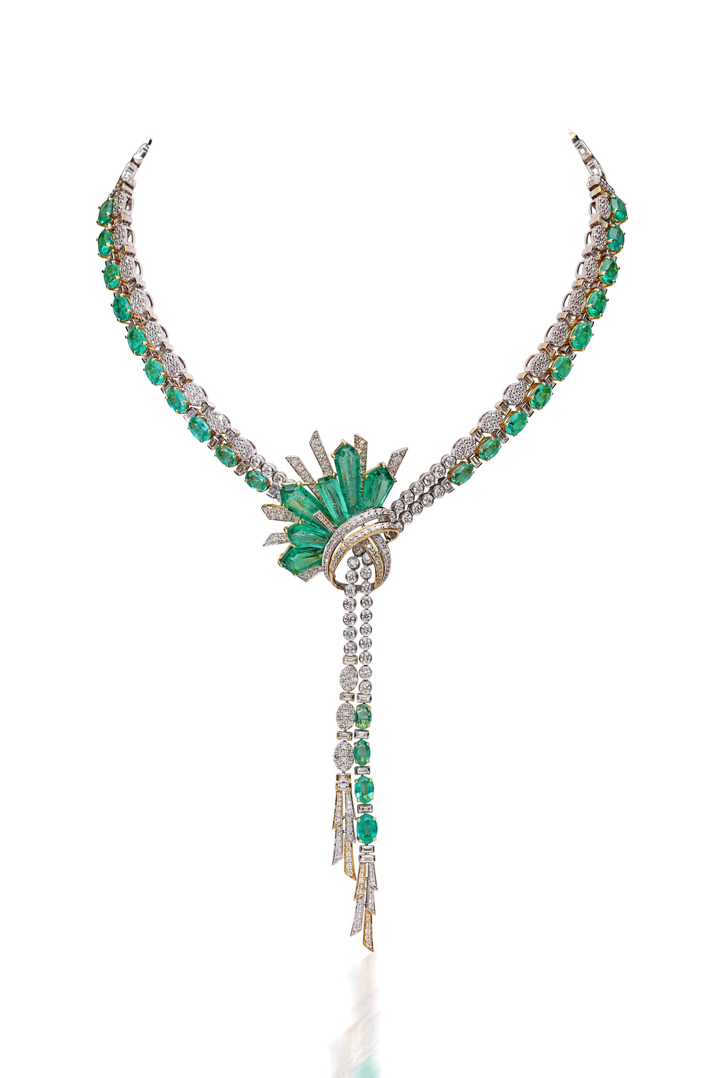 Emerald Ribbon Cascade Set