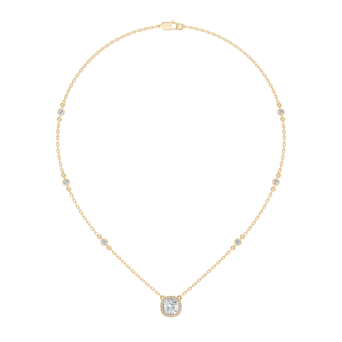 Cushion Halo Pendant