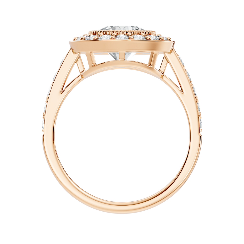 Milgrain Halo Solitaire