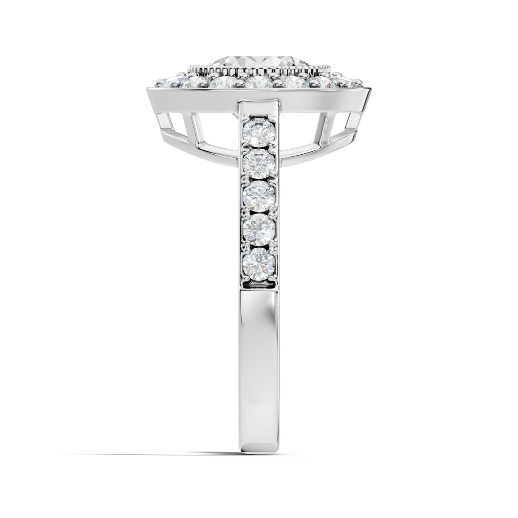 Milgrain Halo Solitaire