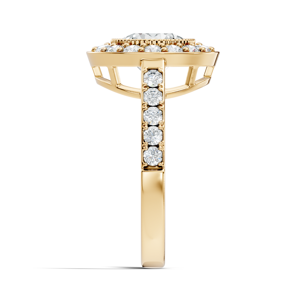 Milgrain Halo Solitaire