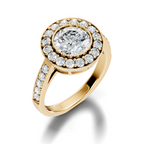 Milgrain Halo Solitaire