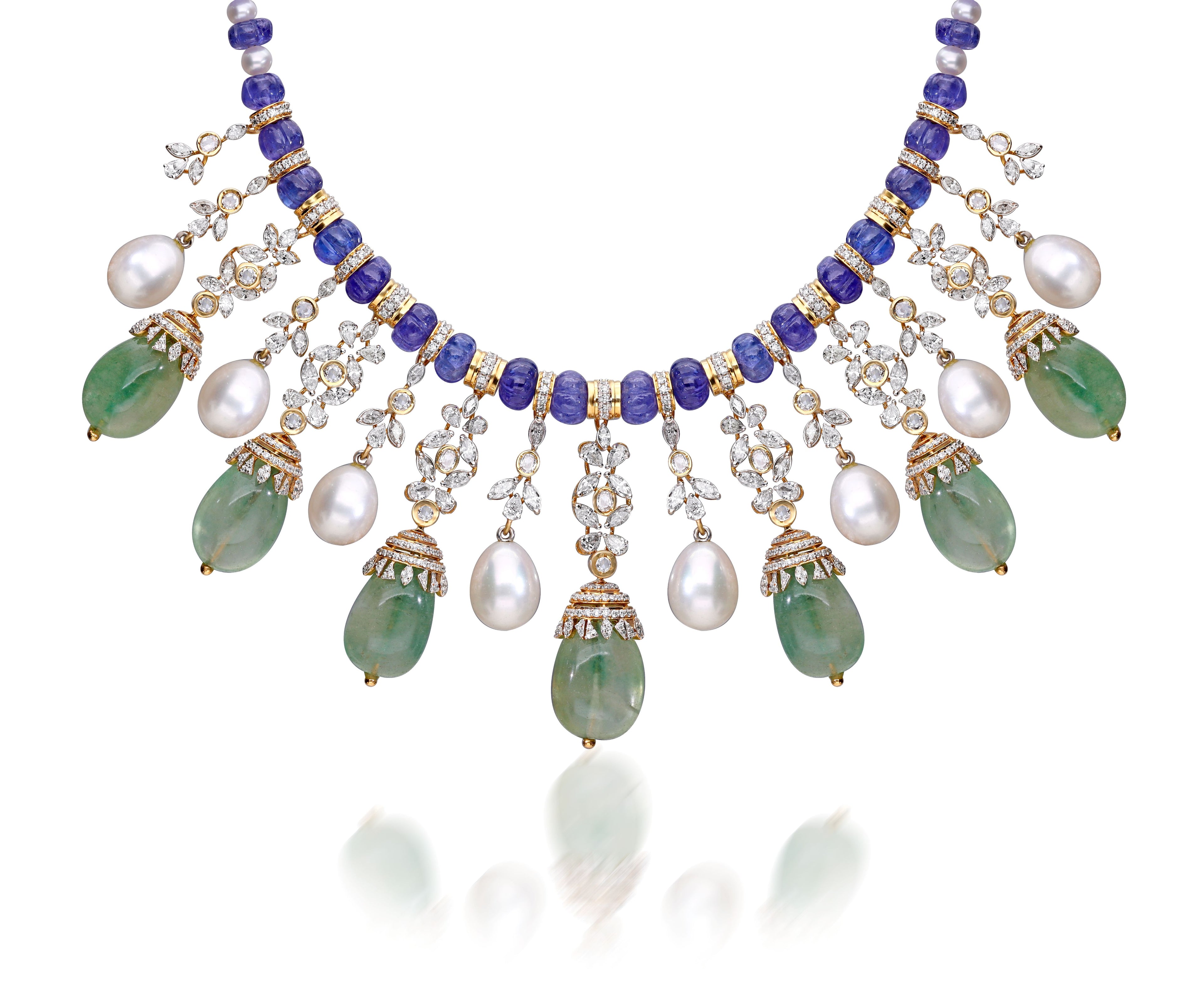 Tanzanite & Emerald Dynasty Set