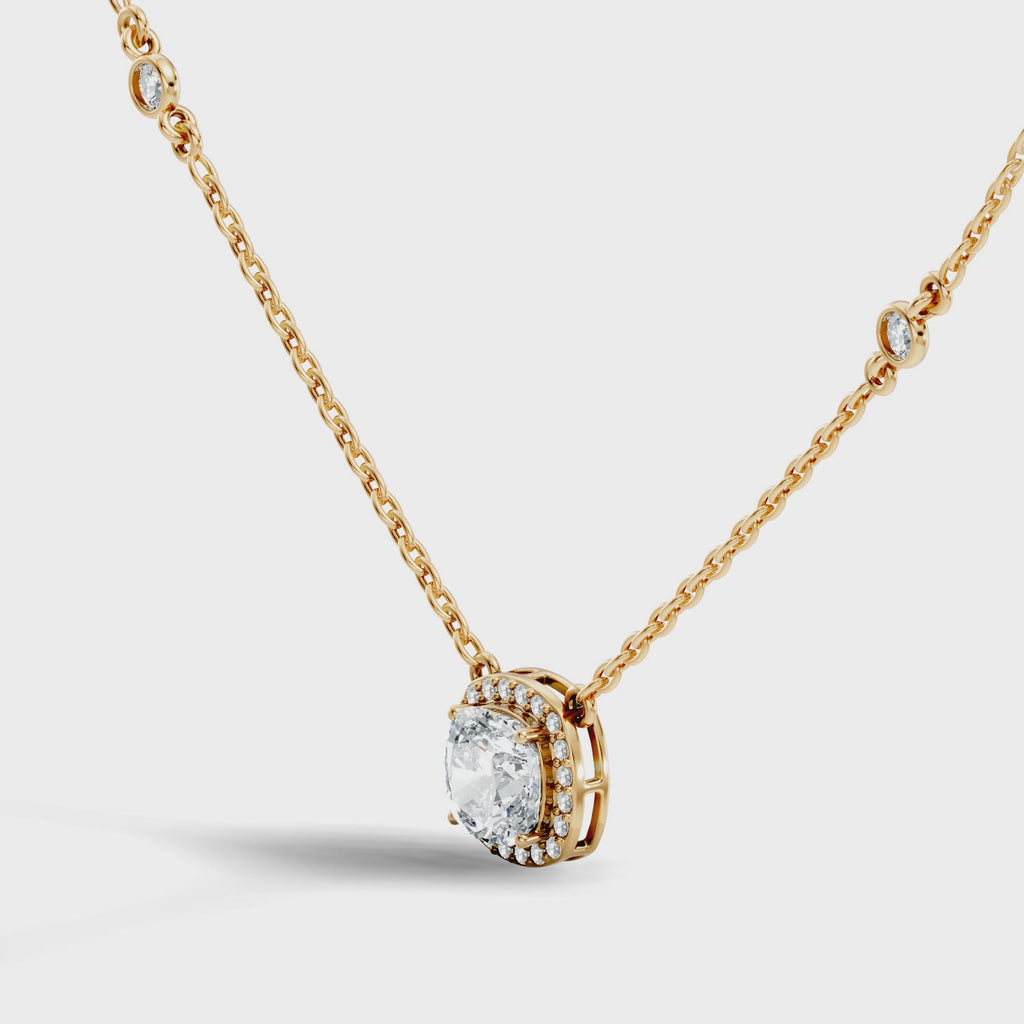 Cushion Halo Pendant