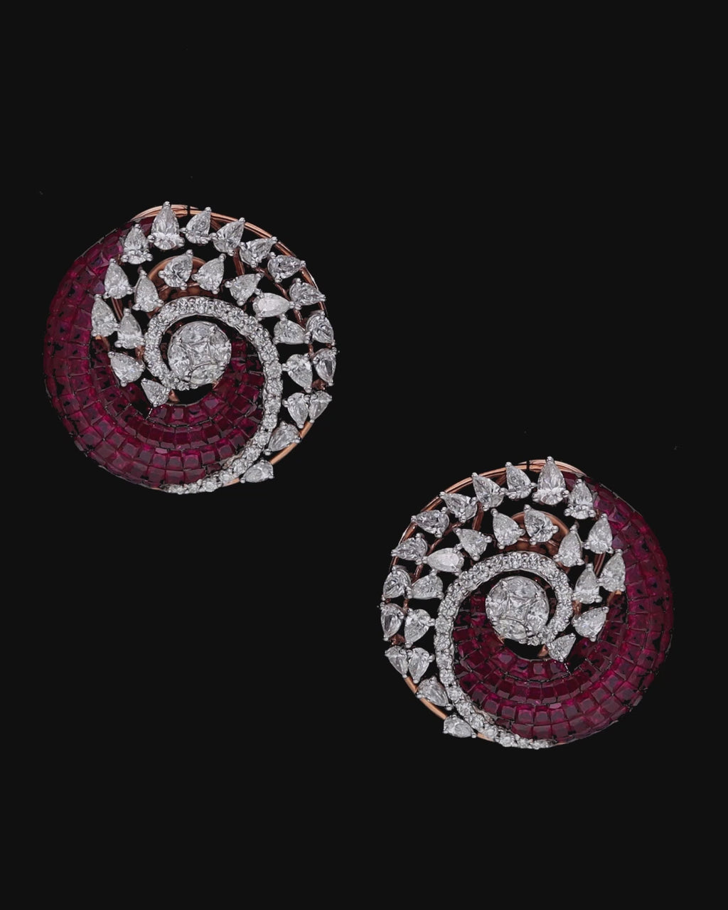 Crimson Vortex Earrings