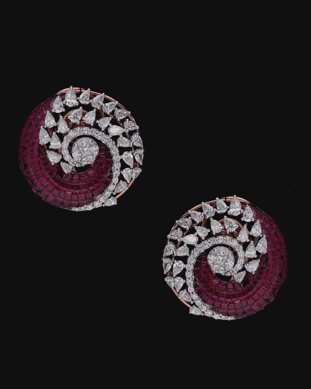 Crimson Vortex Earrings