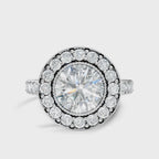 Milgrain Halo Solitaire