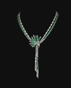 Emerald Ribbon Cascade Set