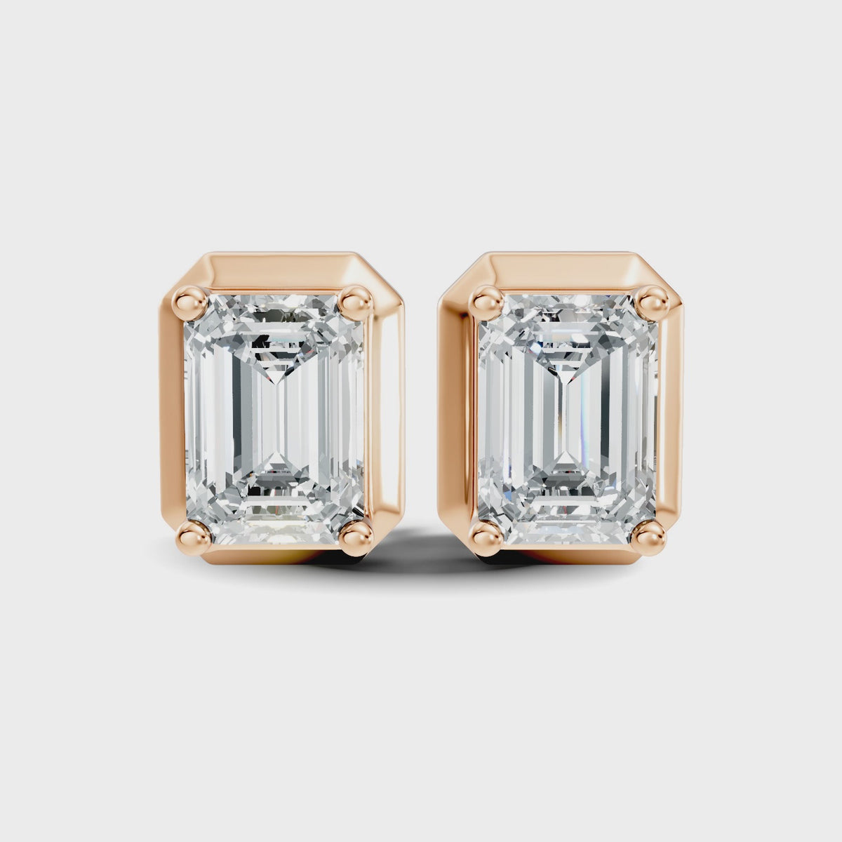 Empress Emerald-Cut Studs
