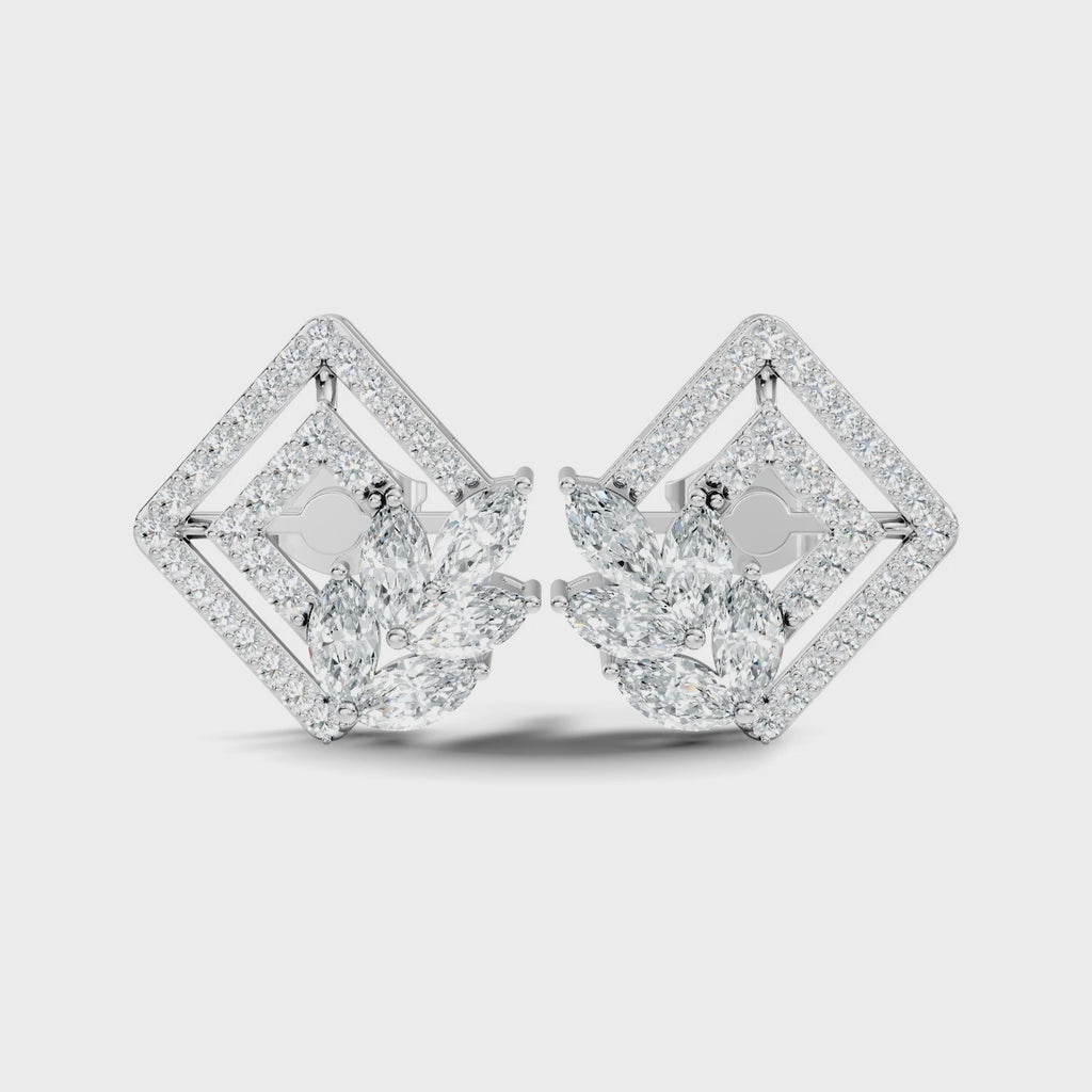Origami Crystal Studs