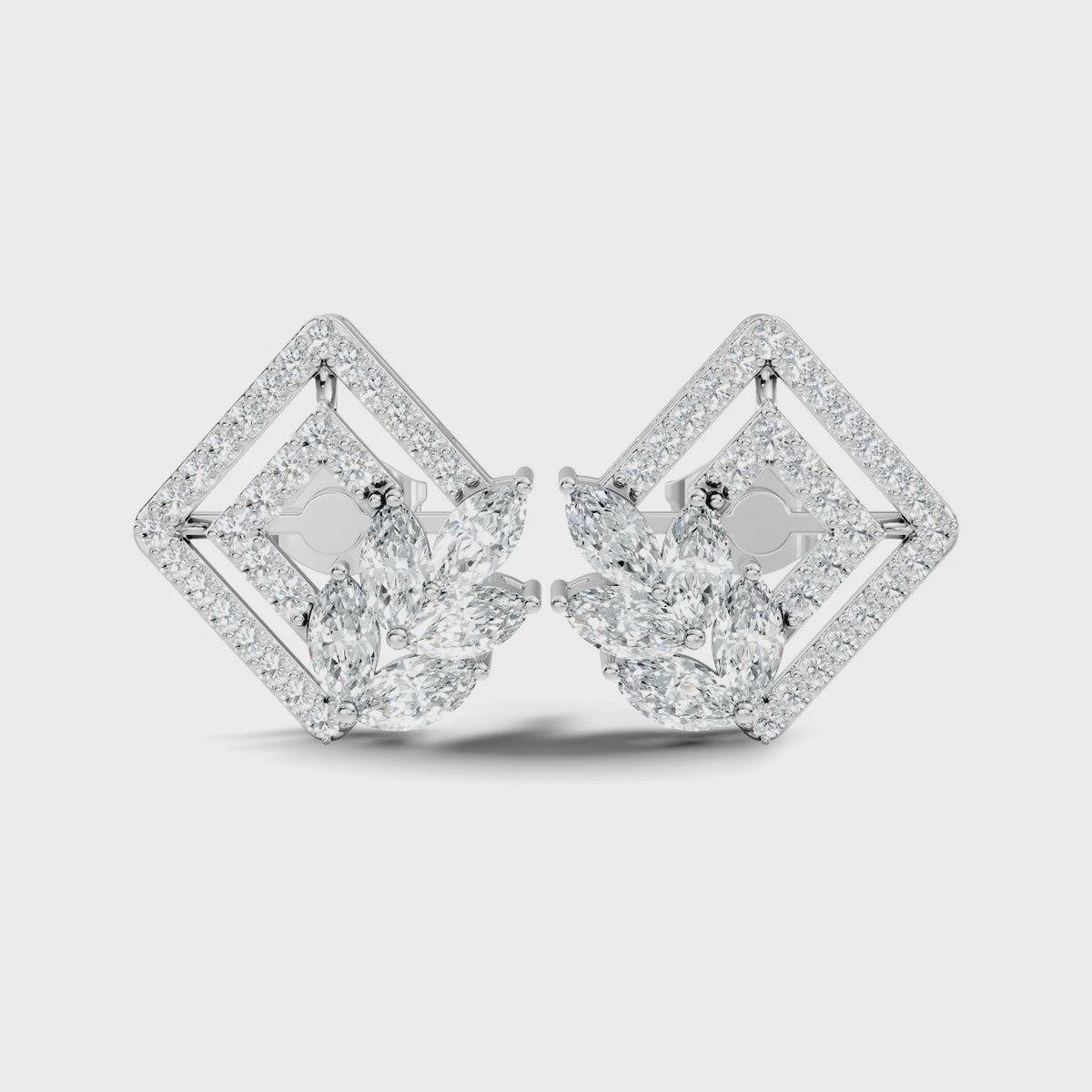 Origami Crystal Studs