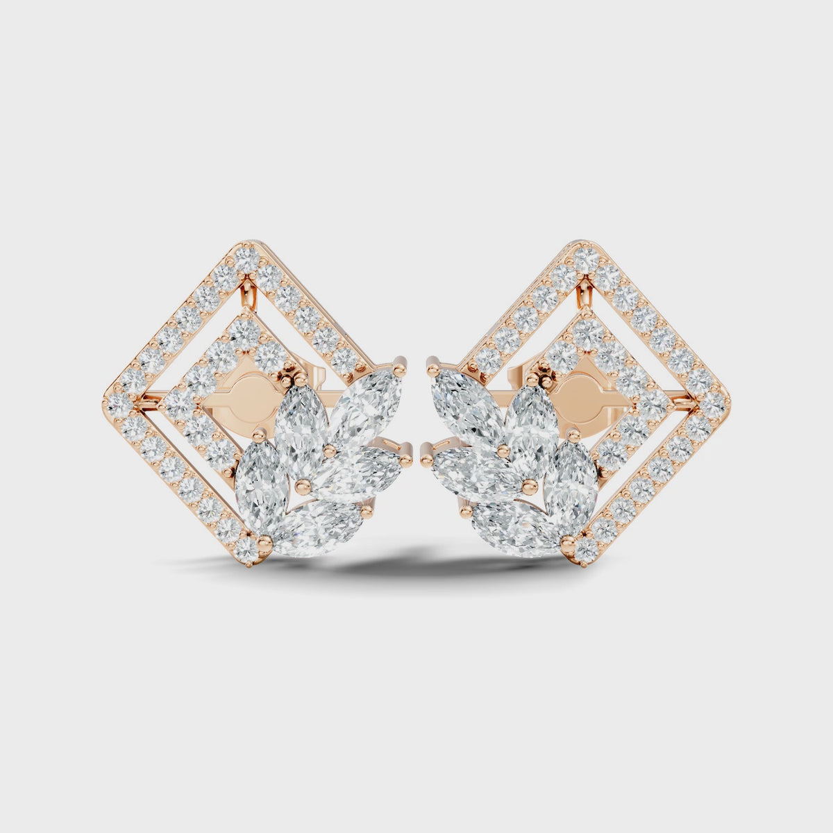 Origami Crystal Studs