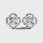 Clover Asscher Studs