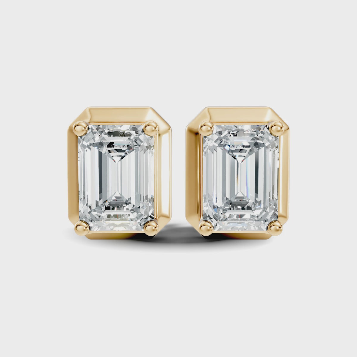 Empress Emerald-Cut Studs