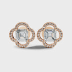 Clover Asscher Studs
