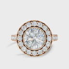 Milgrain Halo Solitaire