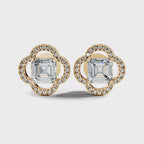 Clover Asscher Studs