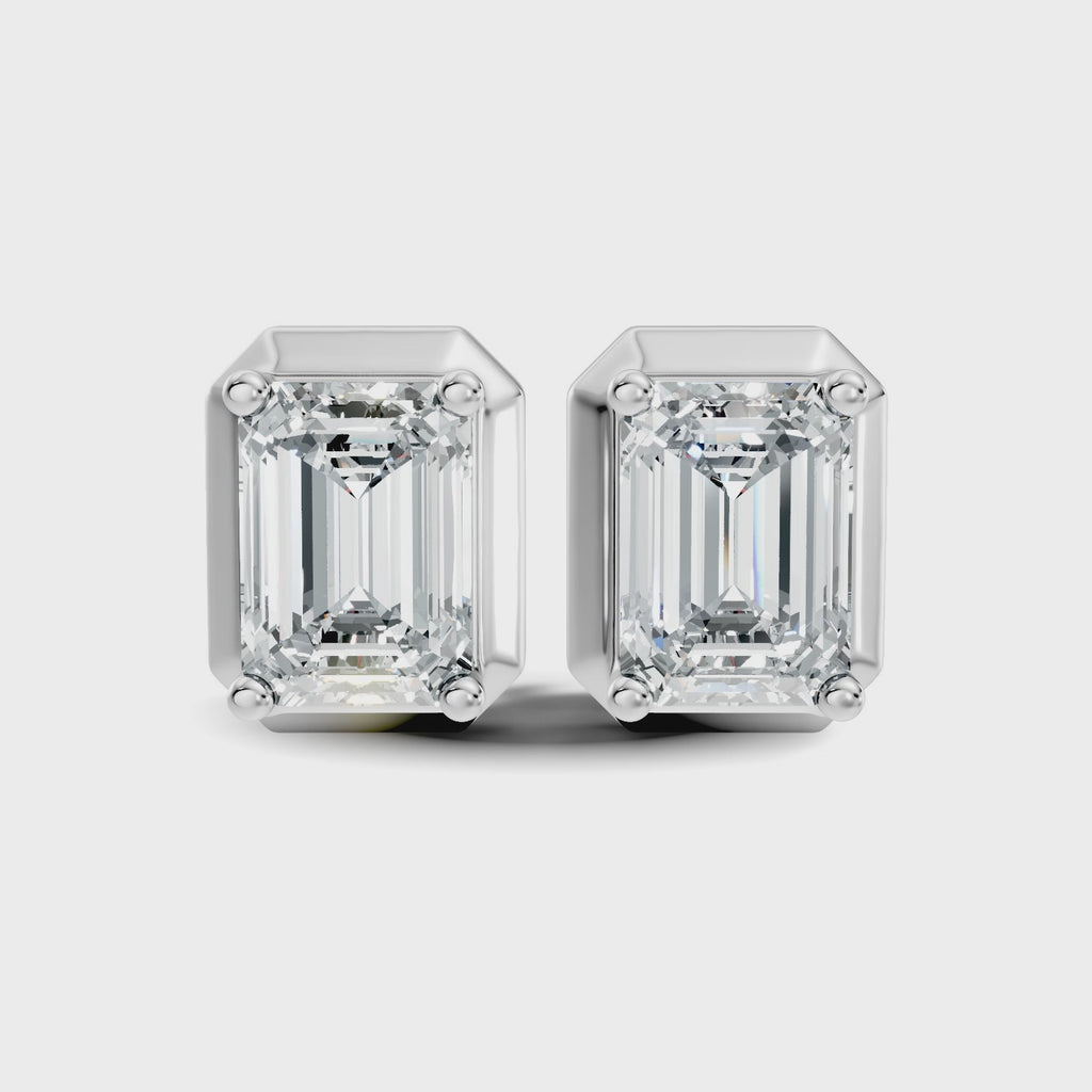 Empress Emerald-Cut Studs