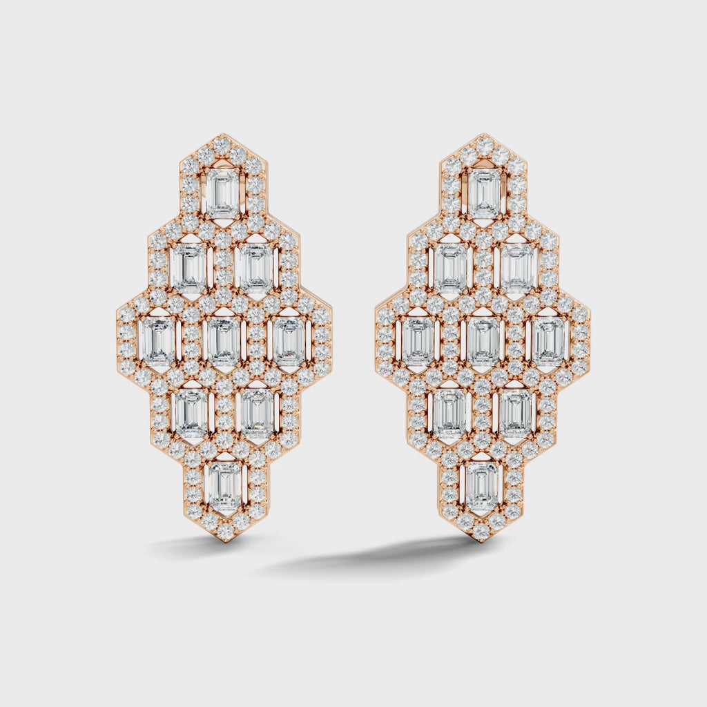 Lattice Shield Earrings