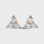 Pear-Cut Trinity Studs
