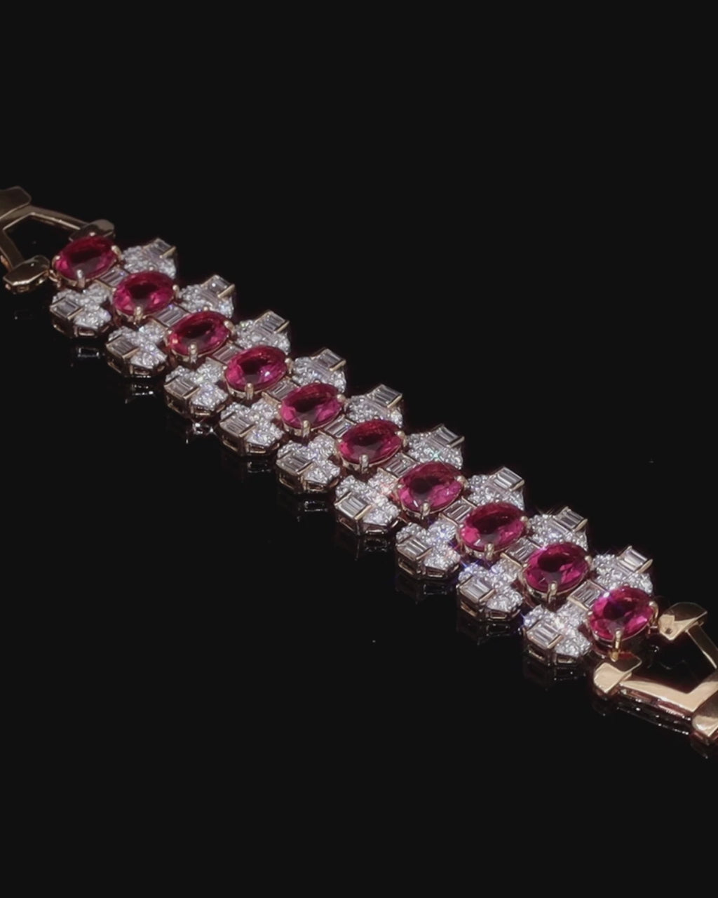Ruby Veil Diamond Bracelet