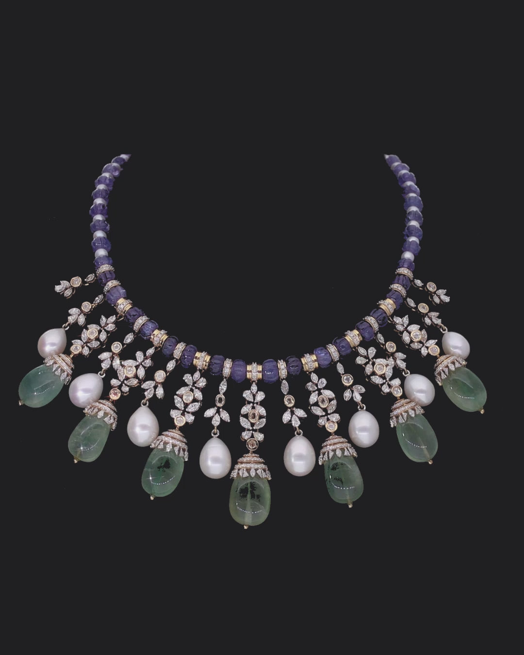 Tanzanite & Emerald Dynasty Set