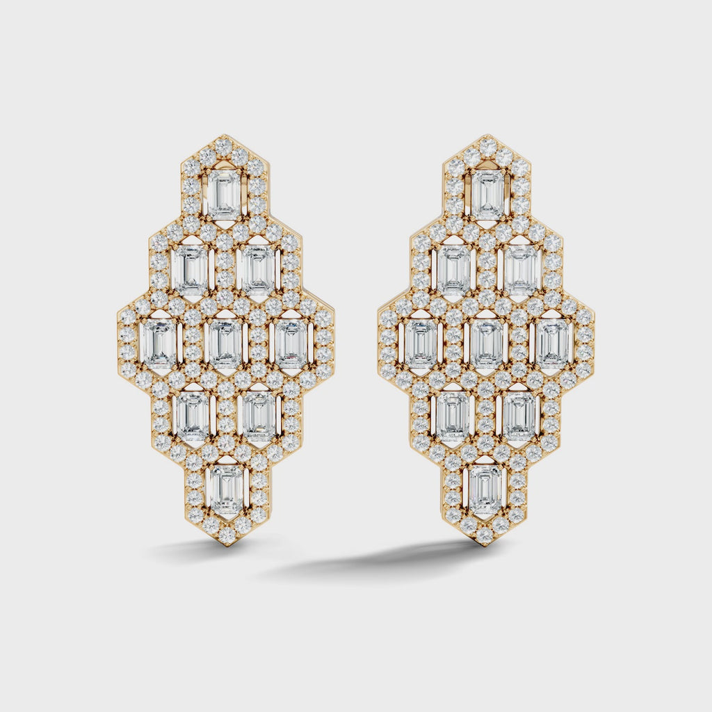 Lattice Shield Earrings