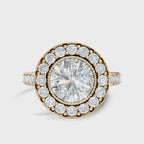 Milgrain Halo Solitaire